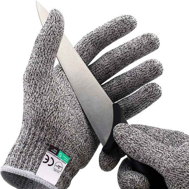 BESTU Blade-Resistant Gloves, 2 Pairs, Work Gloves, Grade 5 Blade-Resistant, Unbreakable Gloves, Rigger Gloves, Workman, For Work, Blade-proof, Cut-Resistant, Safety Protection, Work Gloves, Special Gloves, Disaster Prevention, Cooking, DIY, Kevlar Gloves