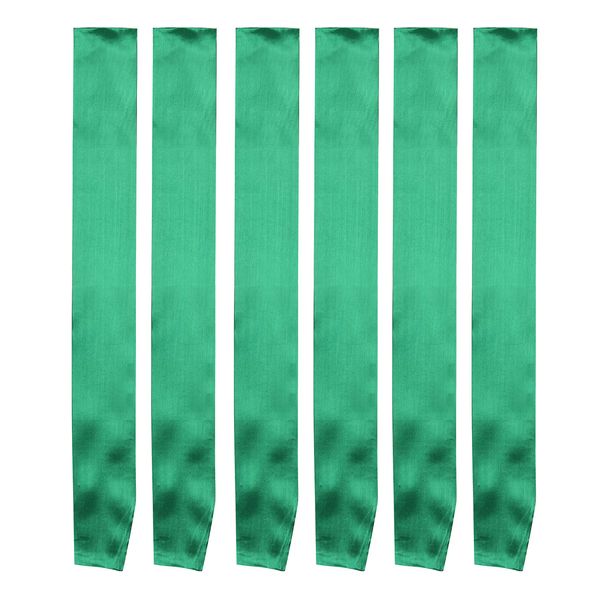 I-MART Blank Satin Sash, Princess, Beauty Queen, Homecoming, Winner, Mayor, Make Your Own Pins, Party Plain Pageant Sashes (Pack of 6 - Green)