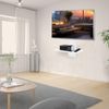 Solid Wood White Mini Projector Mount and Wall Holder - Floating Shelf for Router, Modem, Cable Box - by Solid Wood