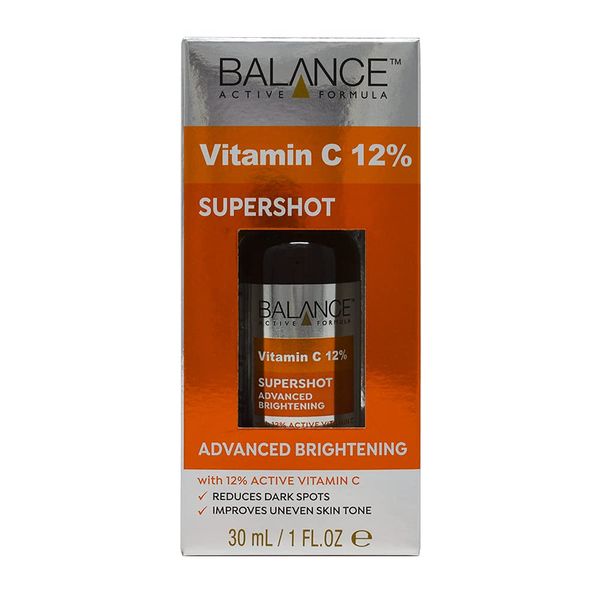 Balance Active Formula 12% Vitamin C Advanced Brightening Supershot Serum (30ml) - Reduces Dark Spots & Improves Uneven Skin Tone.