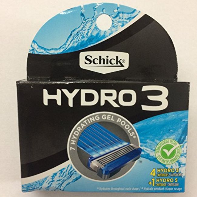 Schick Hydro3 Razor Handle + 1 Blade Cartridge Shaver