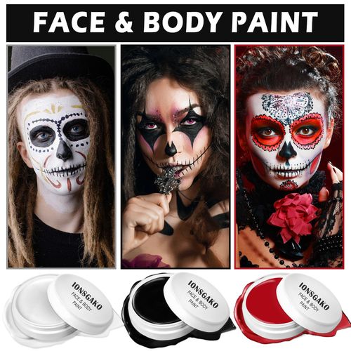 Red Face Body Paint, Oil Based Face Paint Professional Red Body Face Paint Palette Makeup for Halloween Clown Stage Zombie Vampire Makeup