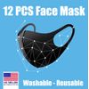 12 x Reusable Face Mask Black Fast Free Shipping