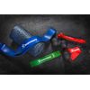 BODYMATE extra-hard 45cm long grey-blue/black smooth foam roller with free E-BOOK