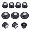 Taiss /10pcs Adjustable Rotate Button Potentiometer Control Knobs + 10pcs 0-100 Scale Sheet