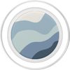 Modern Dusty Blue Abstract Boho Wavy Stripe PopSockets PopGrip for MagSafe