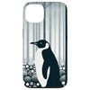 Gray Dark Night Geometry Penguin Forest Circles Pattern スマホケース iPhone 13 用