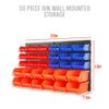 30 Bin Wall Mount Storage Rack for Garage Shed Warehouse Hardware Tools Nails
