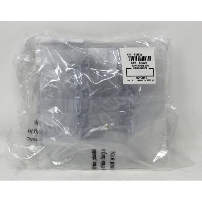 Clear Hanging Hooks Large & Small 20 Count