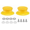 uxcell 2pcs Pot Lid Replacement Knobs Plastic Pot Lid Handle Fits Skillet Kitchen Cookware Lid Yellow