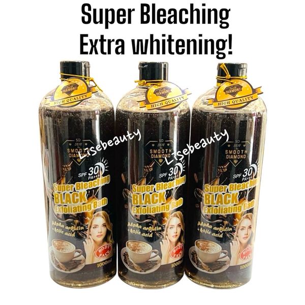 Smooth Diamond Super Bleaching Black Exfoliating Bath 1000ml Fast Whitening X1