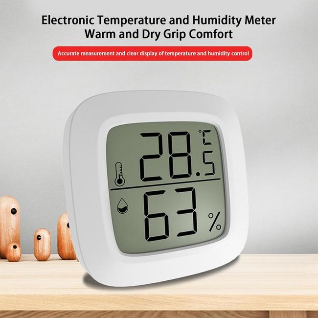 Mini Hygrometer Thermometer Digital Indoor Humidity Gauge Monitor with  Temperature Meter Sensor Fahrenheit () 