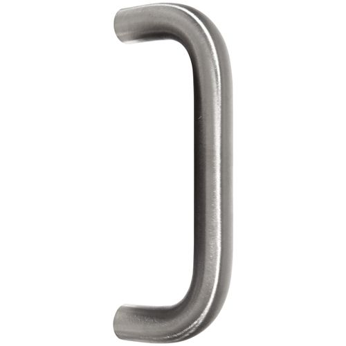 Rockwood 110.32D Stainless Steel Straight Solid Door Pull for 1-3/4" Door, 1" Diameter x 8" Center-to-Center, Type 1 Through-Bolt Mount, Satin Finish