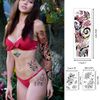 Aresvns waterproof full arm temporary tatttoos 8 sheets and 10 sheets black half arm fake tattoo stickers