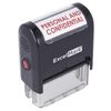 Personal and Confidential - ExcelMark Self-Inking Rubber Stamp - Red Ink