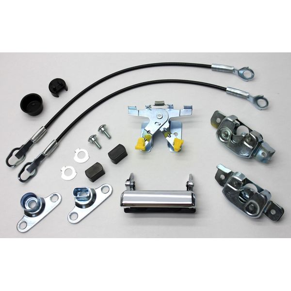 New 16-PC Complete Tailgate Hardware Kit w/Chrome Handle Hinges Latch Cables etc