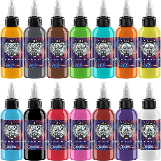 30ml/bottle Professional Tattoo Ink Set for Body Art Natural Plant  Permanent Pigment Paint Tattoo Ink 8 Colors