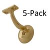 *5-PACK* Hardware Essentials Brass Finish Ornamental Handrail Bracket