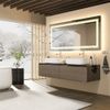 Jumbo LED Lighted Bathroom Mirror Touch Button Anti Fog Dimmable V&H Wall Mount