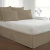 Fresh Ideas Poplin Tailored 2-Pack Pillow Sham, Standard, Mocha