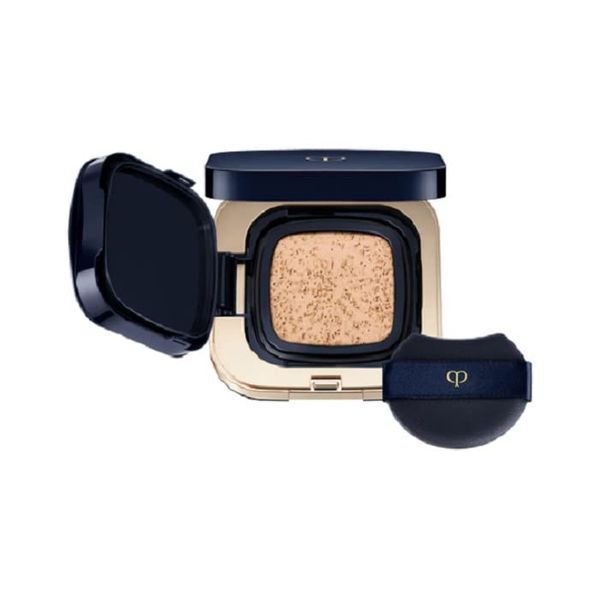 Shiseido Clé de Pau Beaute Tan Cushion Eclat Lumine #Pink Ochre 10 (Refill) 0.5 oz (15 g) (Foundation) (With Puff) SPF 25, PA+++