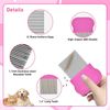 Flea Lice Comb Dog Cat 7PCS Pink (Pink#7)
