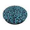 Cyan Leopard Cheetah Animal Print PopSockets Swappable PopGrip