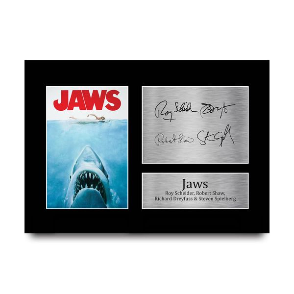 HWC Trading Jaws Gift Signed A4 Printed Autograph The Cast Gifts Photo Display