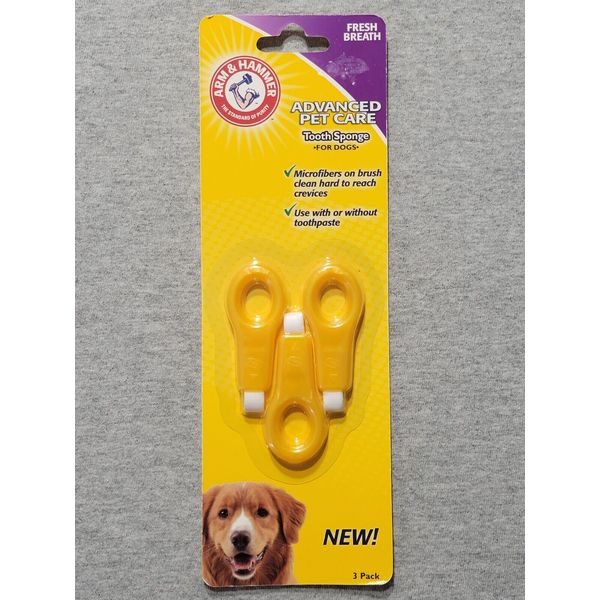 Arm & Hammer Advanced Pet Care Tooth Sponge For Dogs Tooth Brush