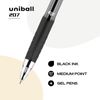 uni-ball 207 Retractable Gel Pens, Medium Point (0.7mm), Black, 4 Count