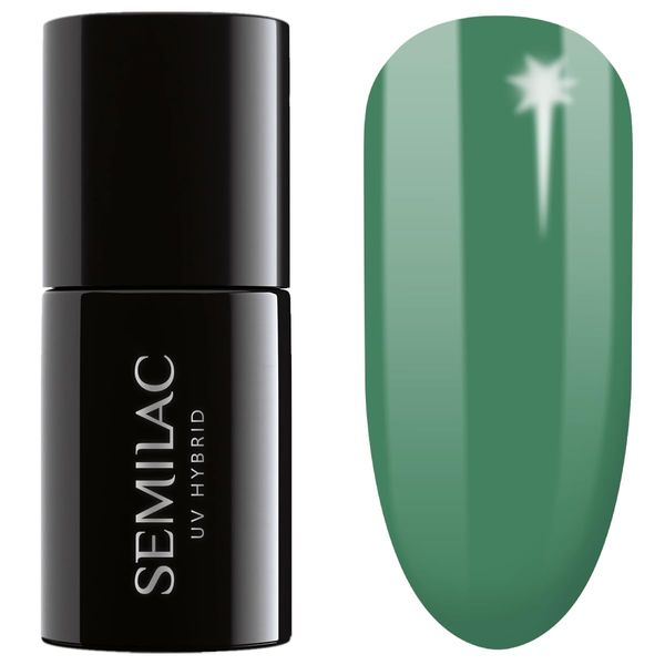 SEMILAC 588 Fresh Green Nail UV Gel Polish | Long Lasting and Easy to Apply | Soak off UV/Led | Perfect for Home and Professional Manicure and Pedicure 7 ml