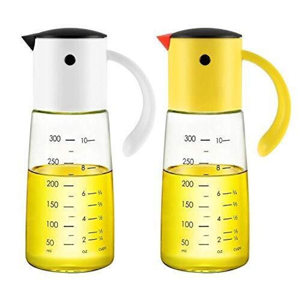 Olive Oil Dispenser Bottle For Kitchen Cooking Auto Flip Condiment Container Wit