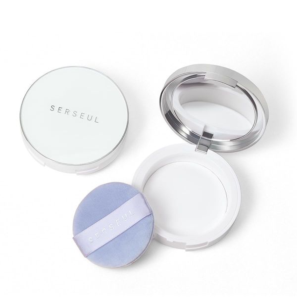 SERSEUL Face Powder Translucent Pressed Powder Oil Control Setting Powder Soft Focus Effects Pressed Finishing Powder Long Lasting for Matte Finish