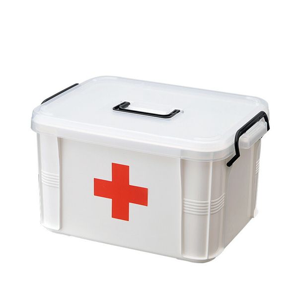 5x points First aid box Medicine box Ambulance box Outdoor storage case First aid box Stylish First aid box Large capacity 2-layer Medicine storage Cute tool box Storage box Sewing box Tool box Home use Disaster prevention Medicine case Small item case Se