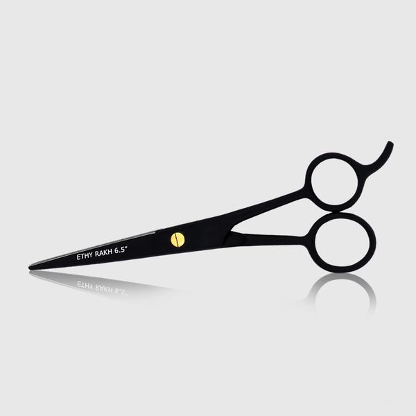 Barber Scissors Professional Hair Scissors 6.5 Inch Blue Shears Japanese Stainless Steel Barber Scissor Convex Razor Edge Right Hand Salon Extremely Sharp Cutting Shear Hairdressing Scissor (black)