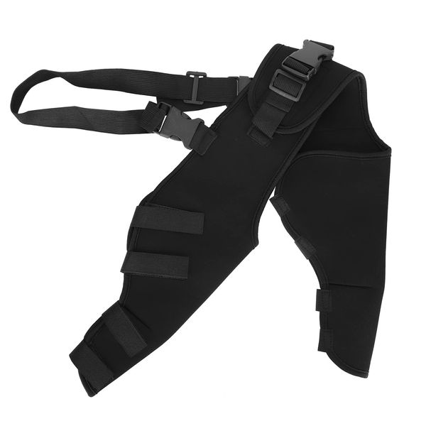 Kniebandage für Hunde, Verstellbare Hinterbein-Hock-Gelenkbandage, Hinterbeinschutz für Hunde, Wärmeerhaltung, Flexible Beinstütze, Heilt, Verhindert(S-HJ25 Doppelleggings hinten schwarz)