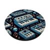 Synthesizer Musical Notes Pattern Analog Modular Synth PopSockets Swappable PopGrip