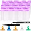 Fibreglass Nail Extension Kit, 200 PCS Nail Extension Fiberglass Nail Tips Quick Extension Fiberglass Gel Nail with 2 PCS Tweezers 5 PCS Clips for Nail Art Nail Extension