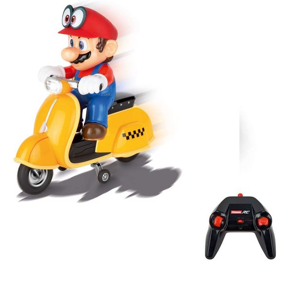 Carrera RC Mario Kart Super Mario Odyssey Scooter, Remote Controlled Electric Scooter for Indoor & Outdoor Use, Toy Scooter for Children from 6 Years & Adults