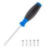 HOUSON Bicycle Spoke Nipple Wrench, 5-in-1 Multi-Function Tool with Interchangeable attachments, Nipple Wrench, Bicycle Multi-Function Tool with Ergonomic Handle