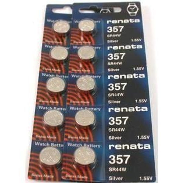 Renata #357 Silver Oxide Battery - (357-10) by Renata