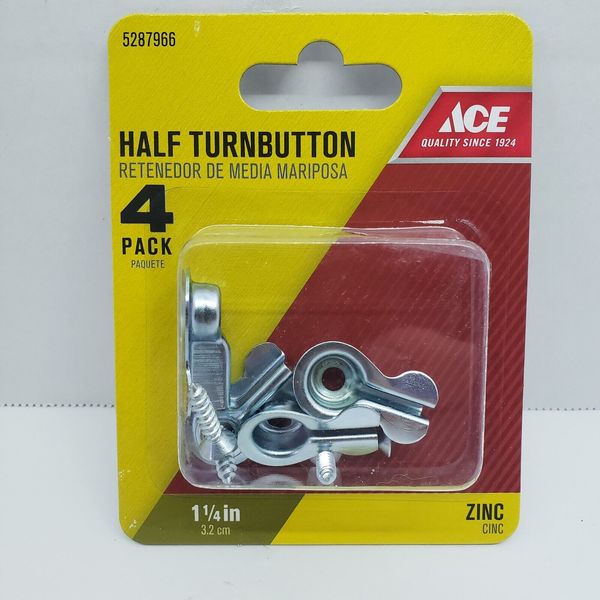 ACE Half Turnbutton For Screens & Window Frames 4 pcs.  #5287966