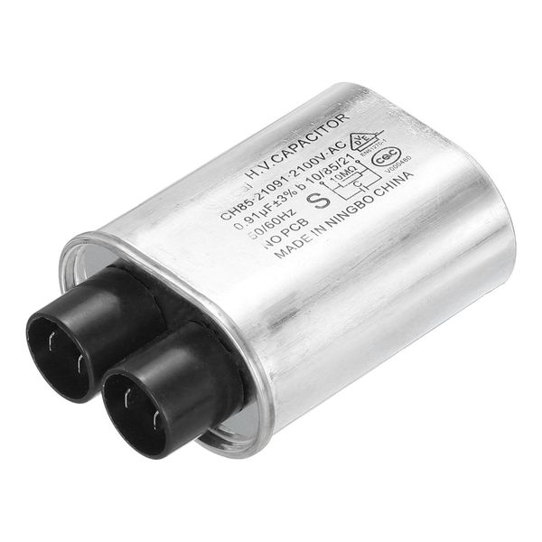 sourcing map Microwave Capacitor Replacement High Voltage Oven Capacitor 2100VAC 0.91uf