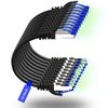 Rapink Patch Cables Cat8 5ft 10 Pack Slim, Cat8 Ethernet Patch Cable 40G Support, Snagless Cat 8 Patch Cable for Patch Panel to Switch, Flexiable Cat 8 Ethernet Cable Datacenter with Gold Plated