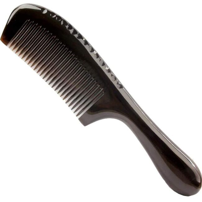 JXOFROAD Black Horn Beard Comb,Traditional Handicraft Anti-static Comb, Black Smooth Comb for Scalp Health Care,Buffalo Horn Comb for Women(Mothers Day Gifts)