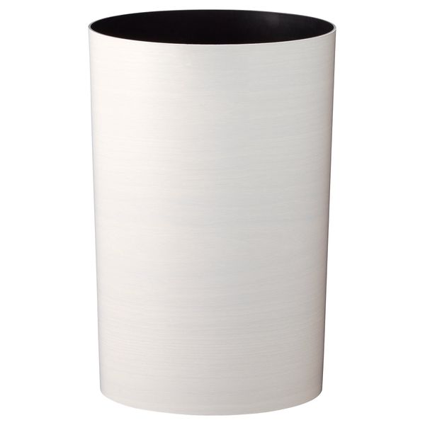 asuberu without Lid Trash Can White φ 20.1 X 30.0 rukure-ru Woodgrain Crumb 3-Pack, Medium