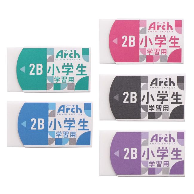 Sakura Crepas Eraser for Arch Elementary School Students, 5 Pieces RAF100G-5P