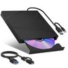 Wbacon External Blu-ray Drive, External Blueray/DVD Drive for PC External Bluray Burner with Extension Data Cable USB 3.0 Type-C Compatible with Windows/MacOS/Linux Laptop Desktop