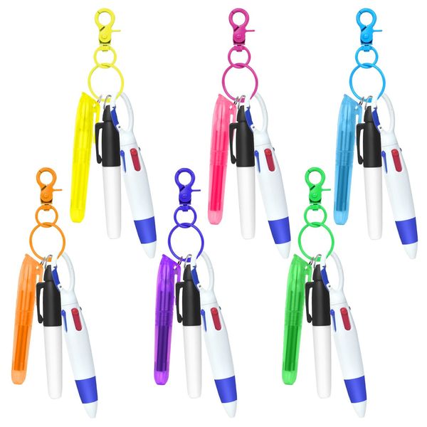 24 pieces Mini Highlighter Nurse Pen Pack Set Nurse Pens for Badge include 6 ...