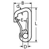 STEELGEAR 6mm Spring Hook with Bow - A4 (Marine Grade) Stainless - 2 Pack